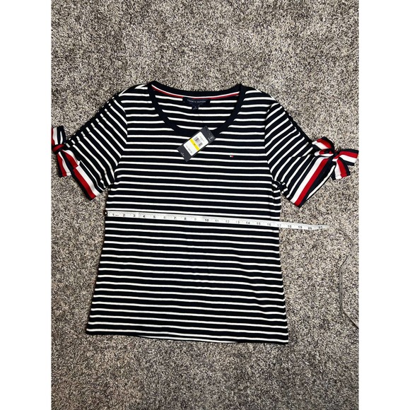 Tommy Hilfiger Short Sleeve Nautical Style Top M - Picture 9 of 9